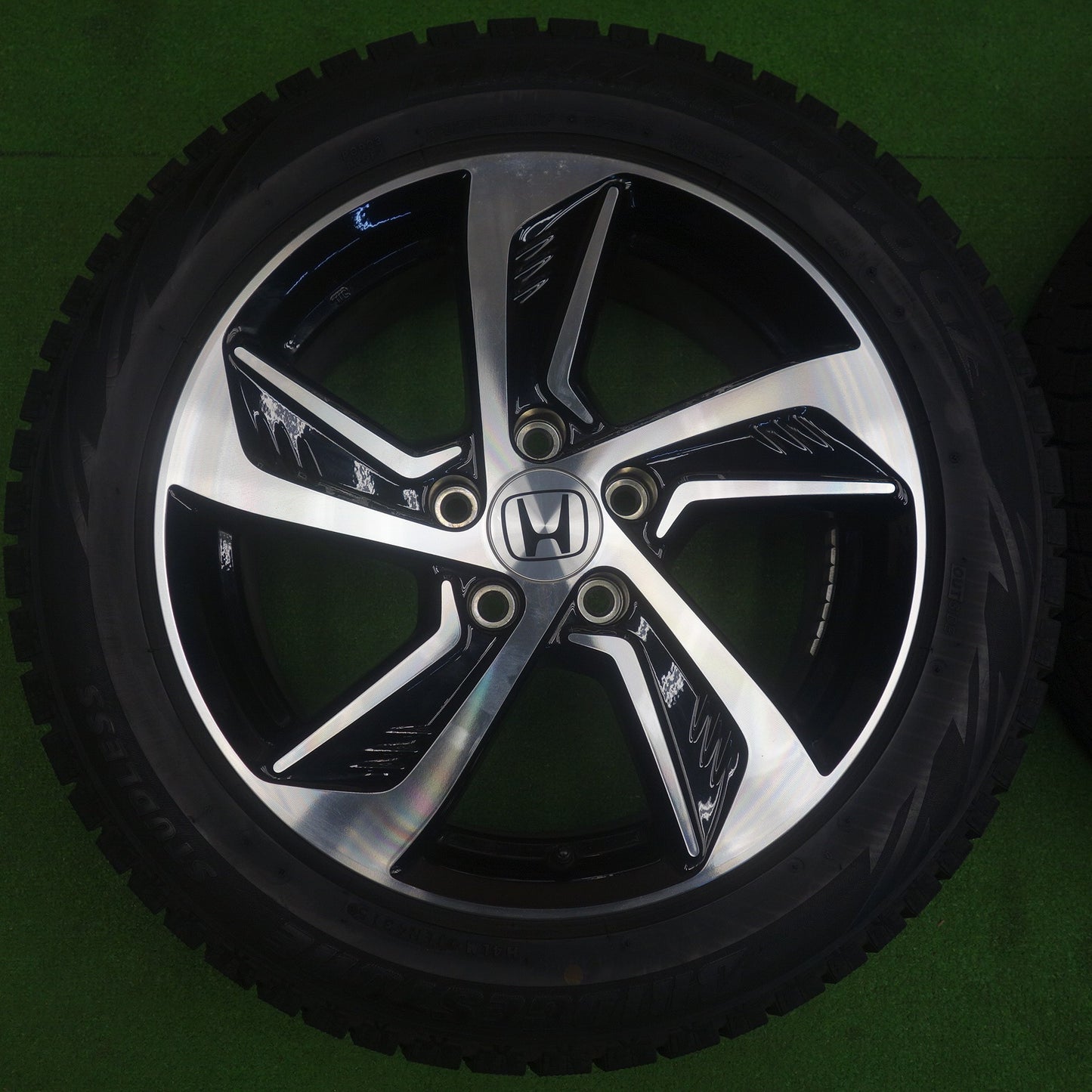 バリ溝！9分★ホンダ RC オデッセイ 純正 215/55R17 スタッドレス ブリヂストン ブリザック REVO GZ 17インチ PCD114.3/5H★6040503KTス