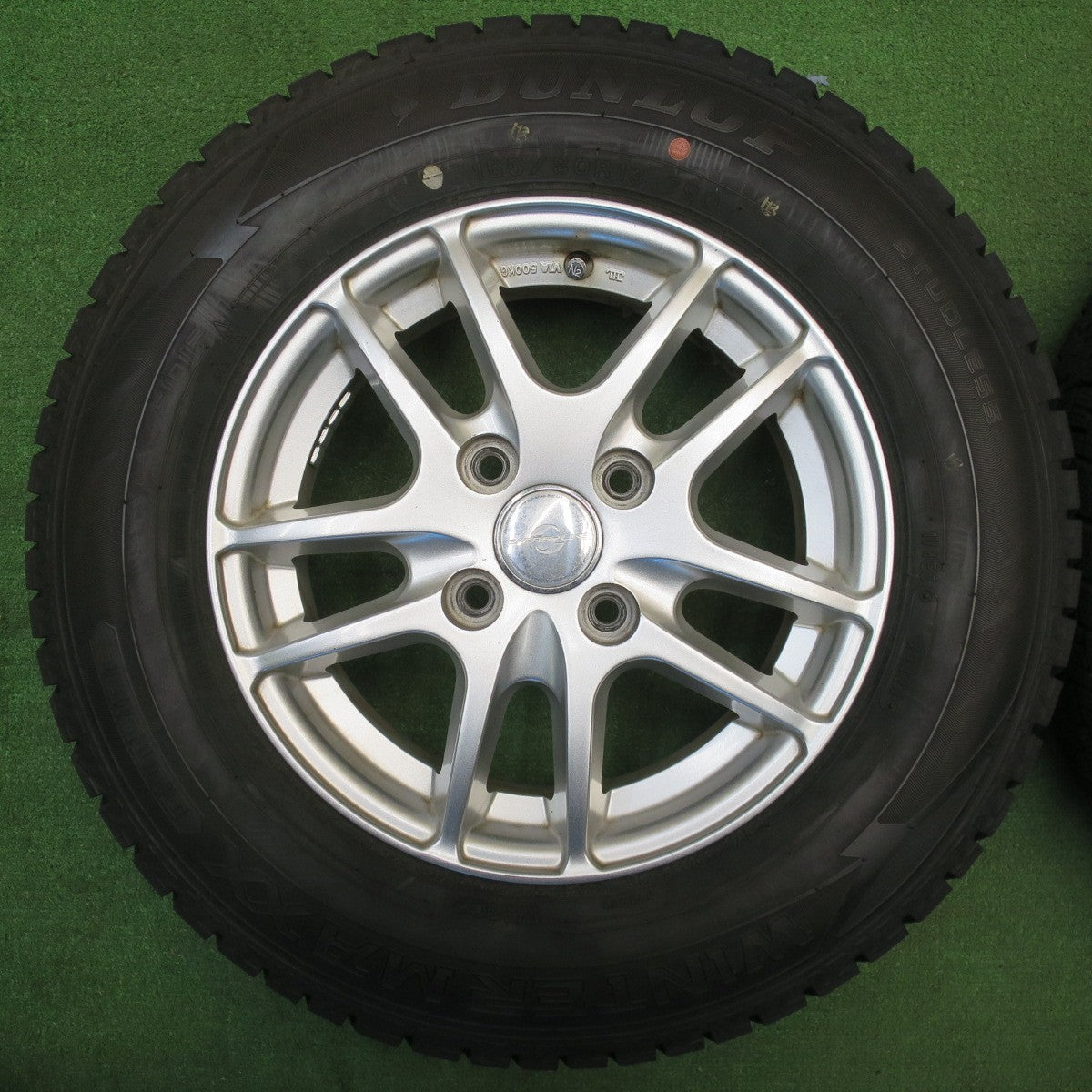 バリ溝！23年！9.5分★スタッドレス 155/80R13 ダンロップ ウインターマックス WM02 ENERGY LINE エナジーライン 13インチ PCD100/4H★6020502NJス