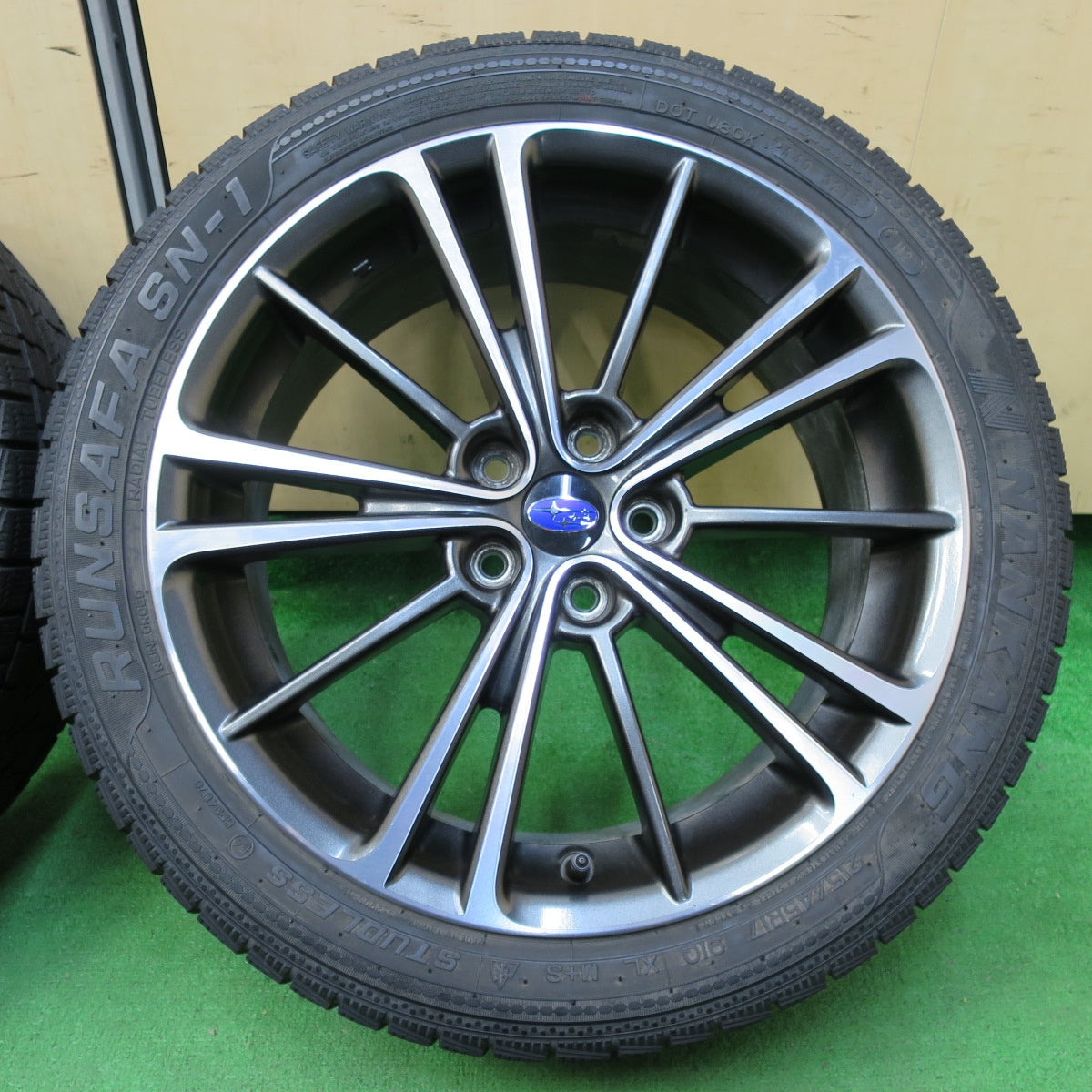 *送料無料* バリ溝！20年！9.5分★スバル BRZ トヨタ 86 純正 215/45R17 スタッドレス ナンカン アイスアクティバ AW-1 SN-1 PCD100/5H★4061401イス