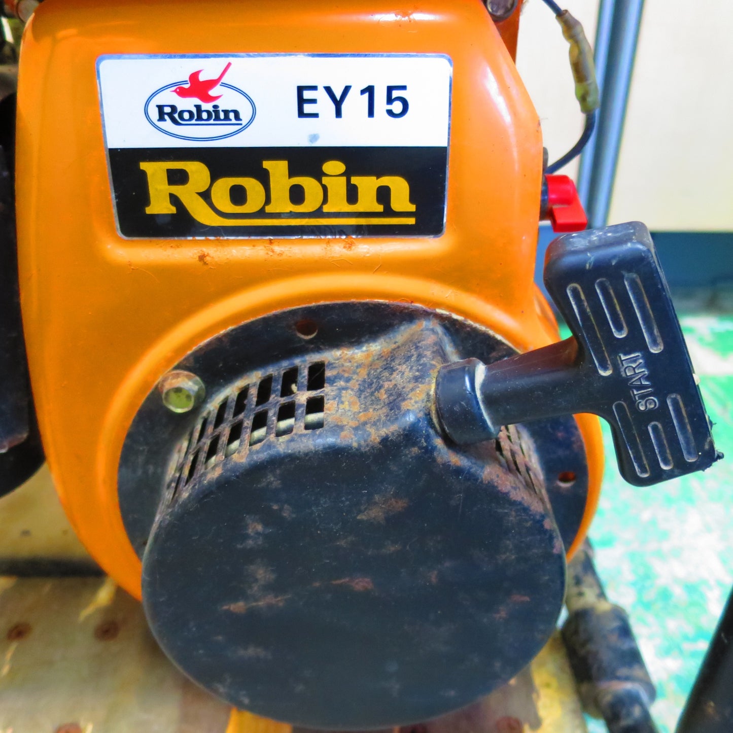[送料無料] ホース2本付き☆寺田ポンプ セルプラ エンジン ポンプ ER-50C 口径 50mm Robin EY15 ジャンク品☆