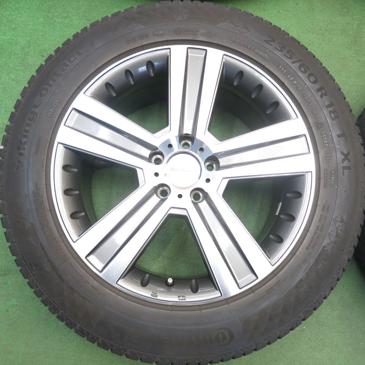 キレイ◎ベンツ 等 EuroPremium Werner 235/60R18 スタッドレス コンチネンタル バイキングコンタクト7 ユーロプレミアム ヴェルナー 18インチ PCD112/5H◎6061413HAス