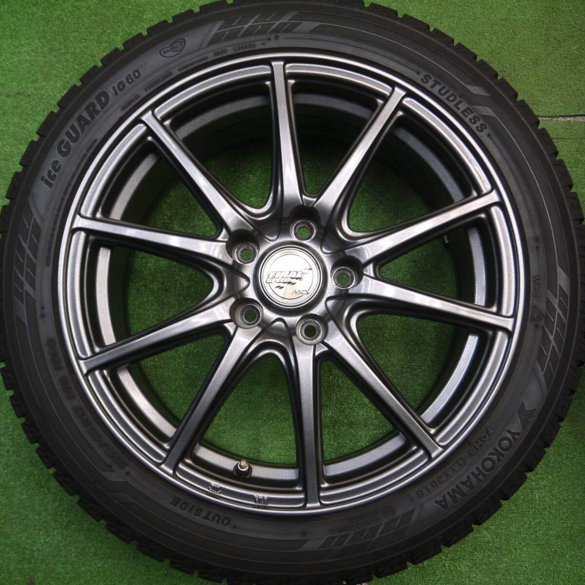 バリ溝！キレイ！8.5分★スタッドレス 225/45R17 ヨコハマ アイスガード iG60 FINAL SPEED MiD 17インチ PCD114.3/5H★5010609Hス