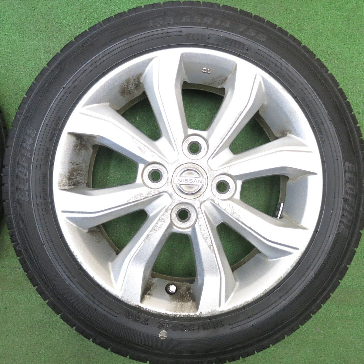 バリ溝！25年！ほぼ10分★日産 デイズ 純正 155/65R14 エコファイン ECOFINE 14インチ PCD100/4H★6050511HAノ