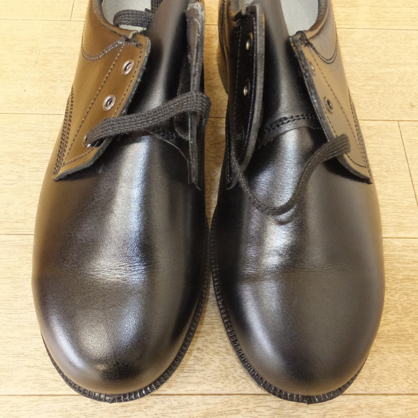 [送料無料] 未使用★青木産業 ATENEO 短靴501 革製S 黒 25 1/2EEE　PROFESSIONAL FOOT GEAR★