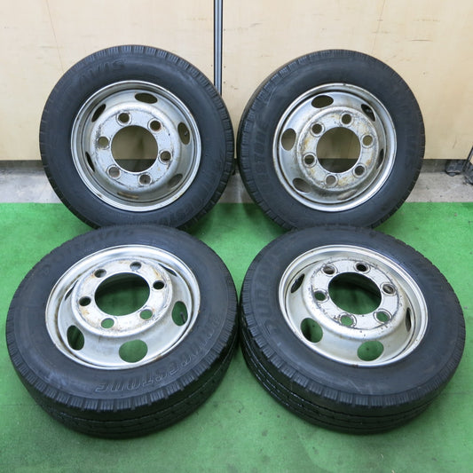 バリ溝！23年！9.5分★トラック 225/60R17.5 116/114N ブリヂストン デュラビス R205 TOPY スチール DURAVIS 17.5インチ 127-9CS PCD222.25/6H★5060303ナノ
