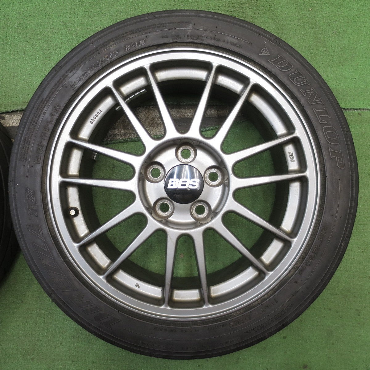 4本価格！24年◎三菱 ランエボ9 純正 BBS 鍛造 235/45R17 ダンロップ DIREZZA Z3 17インチ PCD114.3/5H◎6090701NJノ