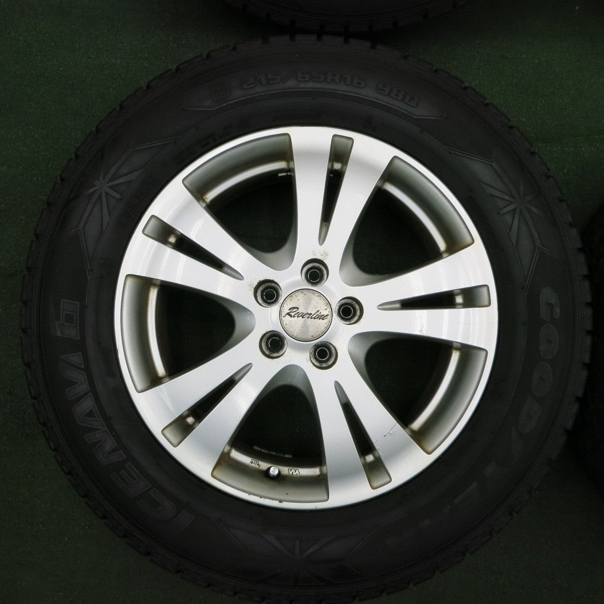 [送料無料] バリ溝！9.5分★スタッドレス 215/65R16 グッドイヤー アイスナビ6 Reverline リバーライン 16インチ PCD100/5H★4041014TNス