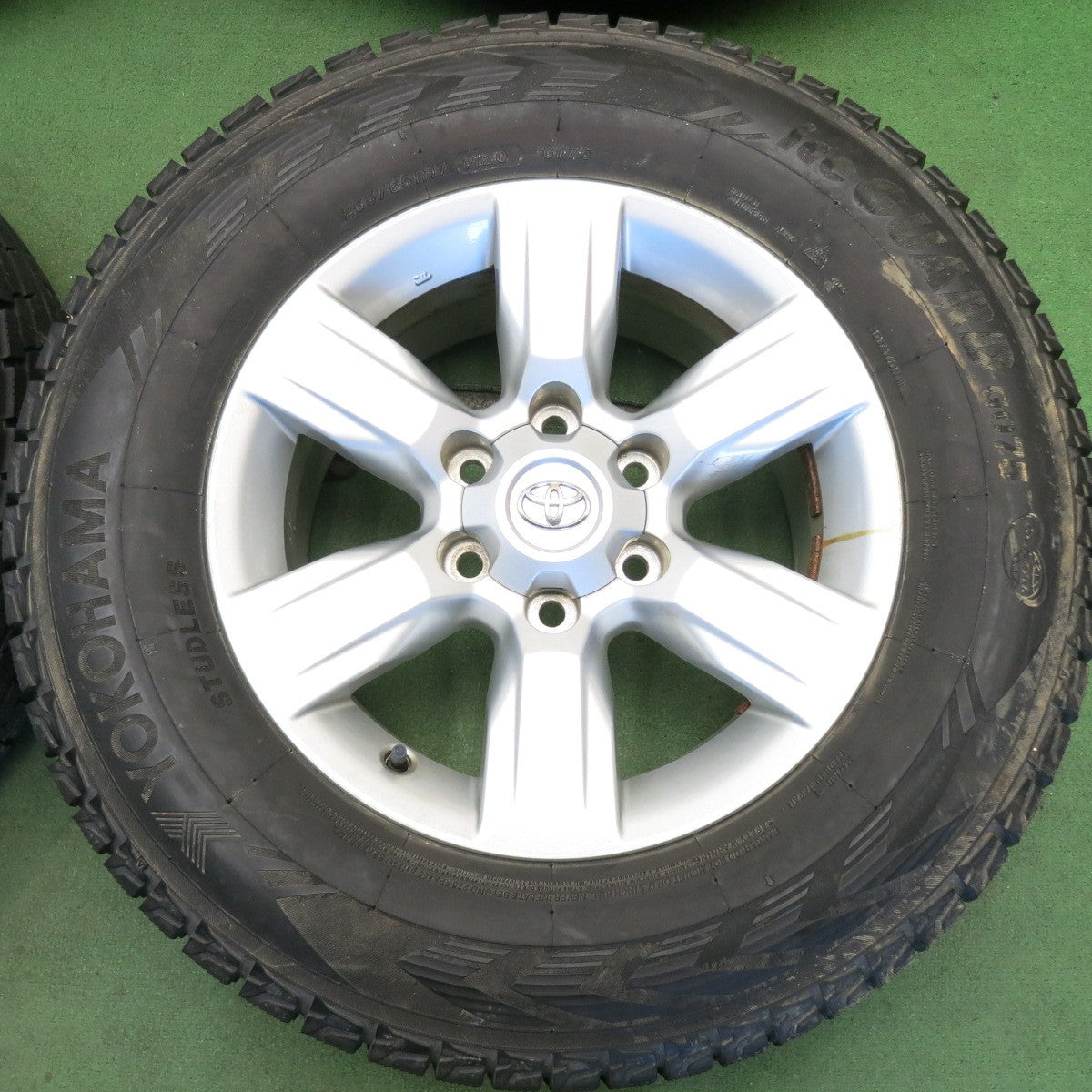 バリ溝！9.5分◎トヨタ 150系 ランクル プラド 純正 265/65R17 スタッドレス ヨコハマ アイスガード G075 17インチ PCD139.7/6H◎6081309HAス
