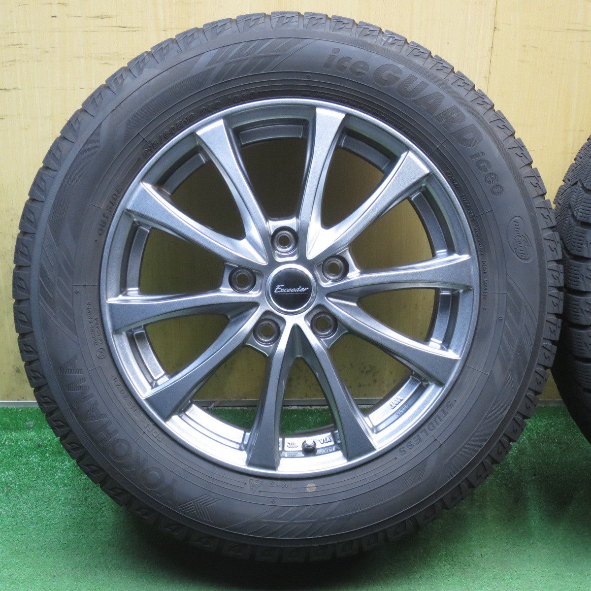 バリ溝！24年！キレイ！9.5分◎スタッドレス 215/60R16 ヨコハマ アイスガード iG60 SIBILLA NEXT W45 シビラ ネクスト 16インチ PCD114.3/5H◎6092902NJス