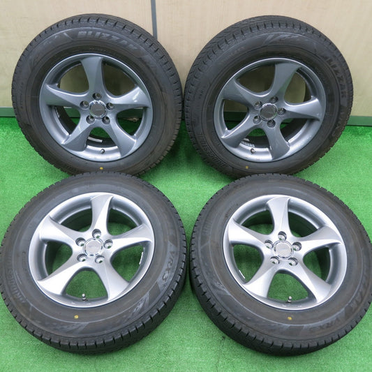 [送料無料] バリ溝！22年！キレイ！ほぼ10分★プリウス等 195/65R15 スタッドレス ブリヂストン ブリザック VRX3 TOPRUN トップラン 15インチ PCD100/5H★4102501NJス