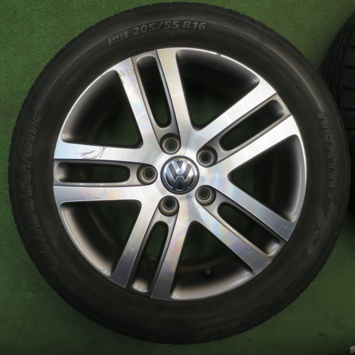 バリ溝！23年！9.5分★ワーゲン ゴルフ 6 純正 205/55R16 ブリヂストン ネクストリー エコピア ブリヂストン NEWNO ニューノ 16インチ PCD112/5H★6031701NJノ