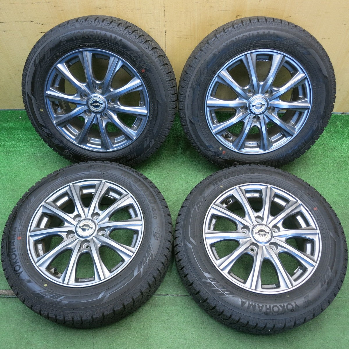 バリ溝！22年！9.5分★スタッドレス 185/65R15 ヨコハマ アイスガード iG60 AXEL アクセル 15インチ PCD114.3/5H★6052105HAス