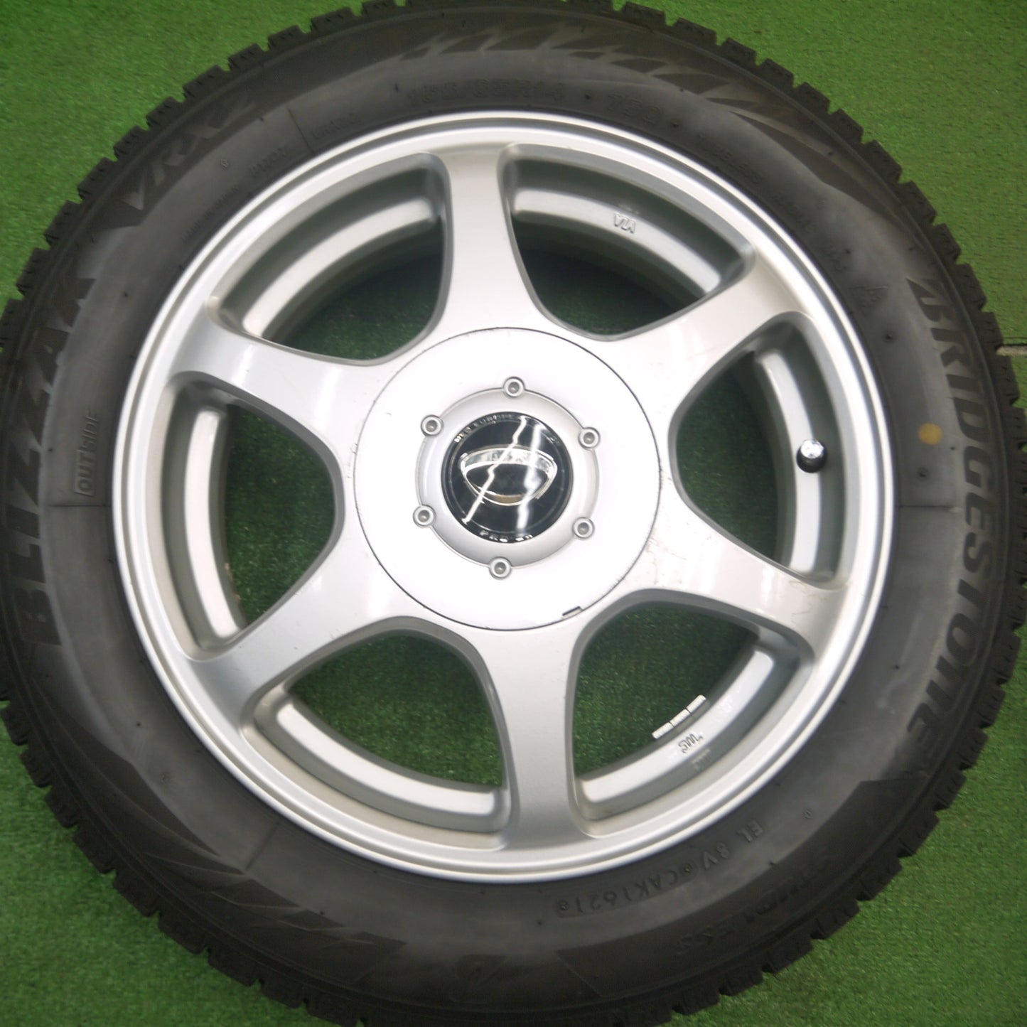 [送料無料] バリ溝！21年！9.5分★スタッドレス 155/65R14 ブリヂストン ブリザック VRX2 EUROPEAN PRD-SX 14インチ PCD100 110 /4H マルチ★4112602Hス