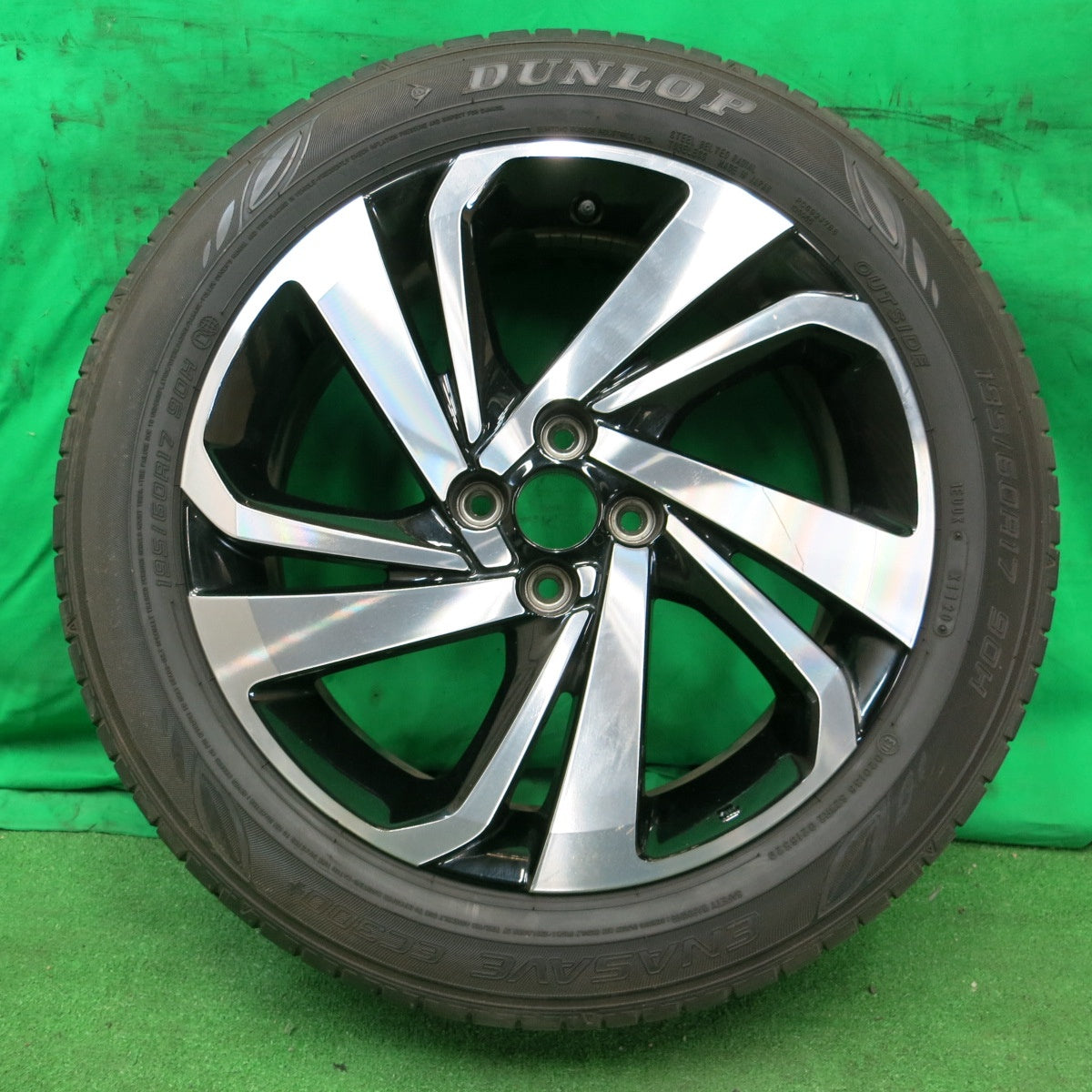 *送料無料* 1本価格！20年★トヨタ ライズ ダイハツ ロッキー 純正 195/60R17 ダンロップ エナセーブ EC300+ PCD100/4H★4052405ナノ