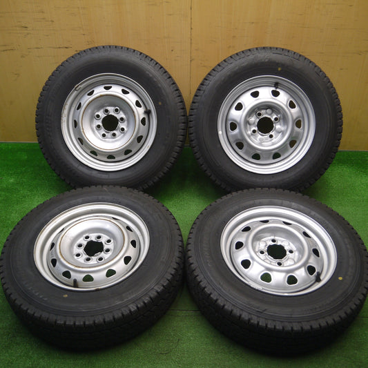 [送料無料] バリ溝！23年！キレイ！9.5分以上★スタッドレス 165/80R14 91/90N ブリヂストン ブリザック VL1 スチール ホイール 14インチ PCD100/4H★4121807Hス