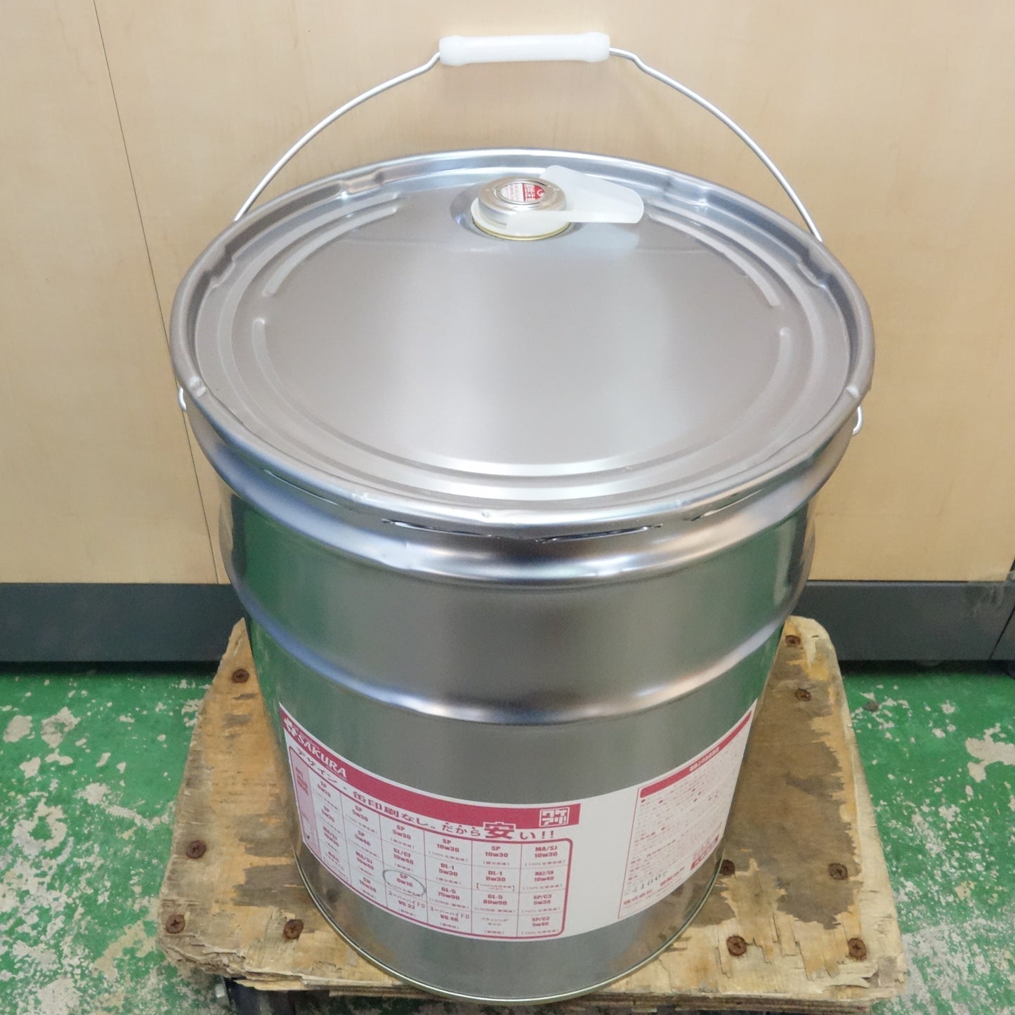 [送料無料] 未使用☆SAKURA エンジン オイル 100％ 化学合成油 20リットル缶 SP0w16 櫻製油所☆