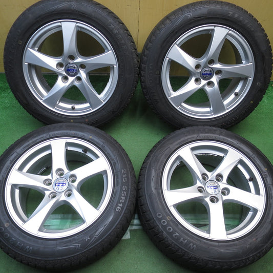 バリ溝！24年！キレイ！9.5分以上◎ボルボ V60 純正 HERA 215/55R16 スタッドレス ジーテックス WH2000 ヘラ 16インチ PCD108/5H◎6092907NJス