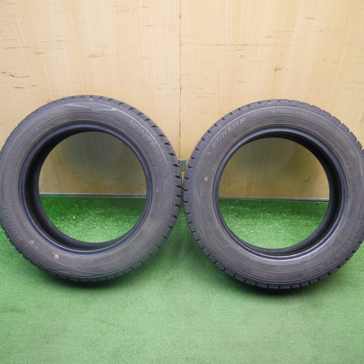 バリ溝！9.5分！2本★スタッドレス 155/65R14 ダンロップ ウインターマックス WM02 タイヤ 14インチ N-BOX タント スぺーシア 等★6040610Hスタ