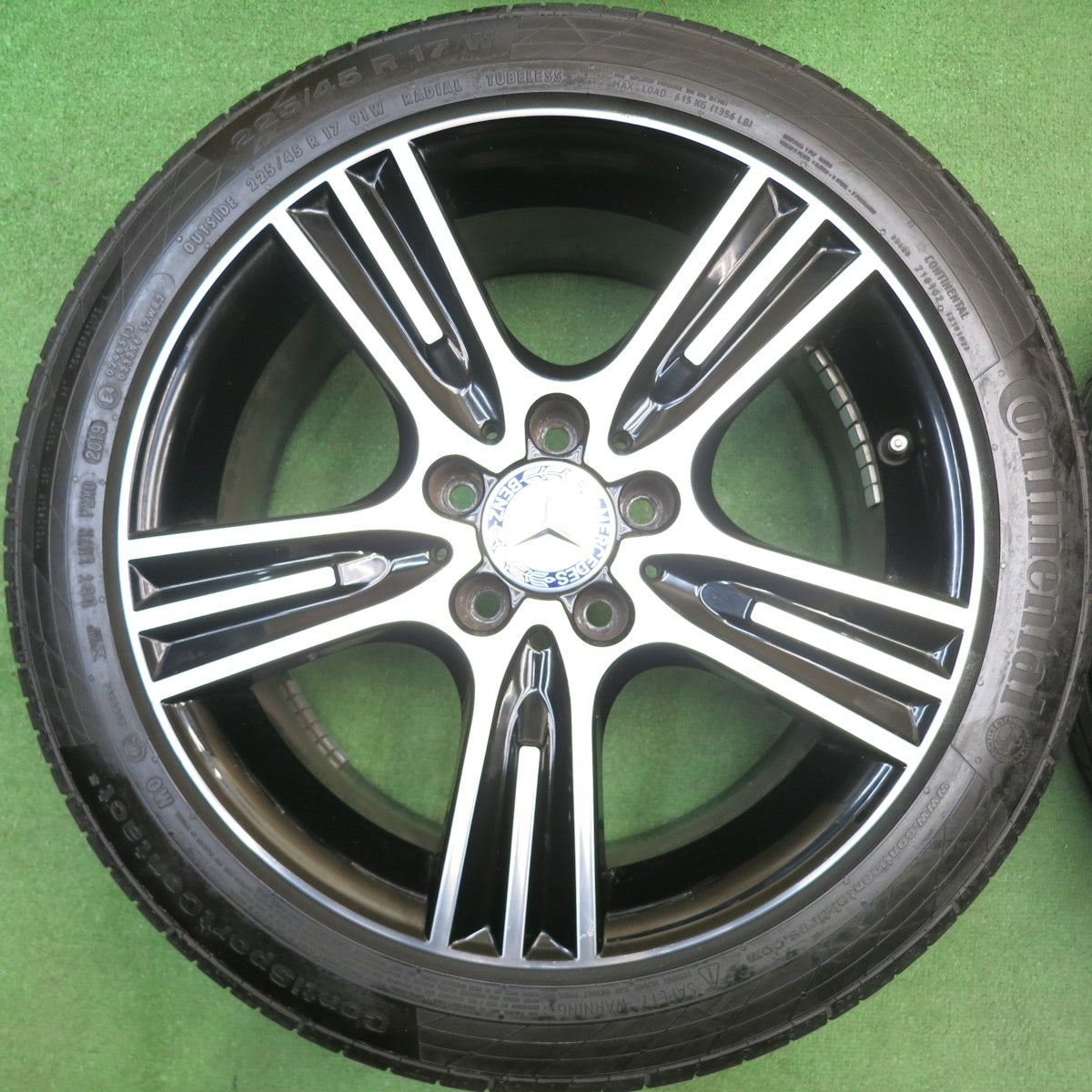 バリ溝！8.5分★ベンツ Cクラス W204 純正 225/45R17 コンチネンタル コンチスポーツ コンタクト5 MO 17インチ PCD112/5H★6043004HAノ