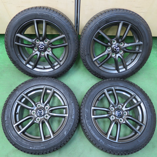 [送料無料] バリ溝！9.5分以上★マツダ ロードスター 純正 205/50R16 スタッドレス ミシュラン X-ICE XI3 16インチ PCD114.3/5H★5012005イス