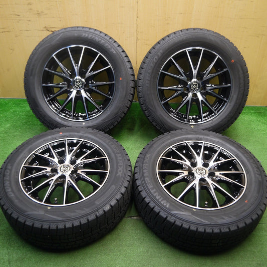 超バリ溝！22年！キレイ！ほぼ10分★プリウス 等 195/65R15 スタッドレス ダンロップ ウインターマックス WM02 RiZLEY ライツレー 15インチ PCD100/5H★5041608Hス