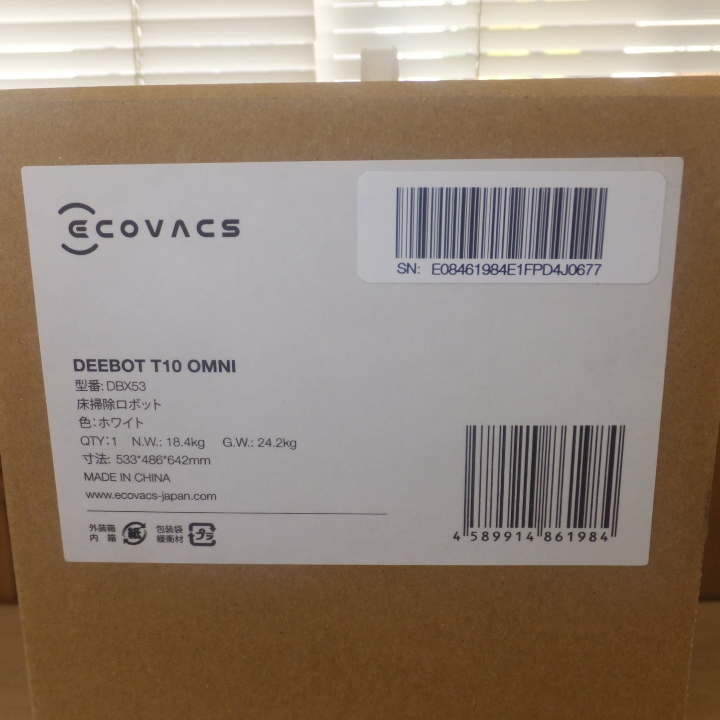 [送料無料] 2個口★エコバックス ECOVACS 床掃除ロボット DEEBOT T10 OMNI DBX53　ドッキングステーション CH2208　セット★