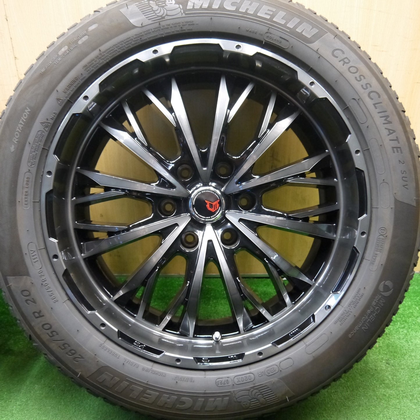 [送料無料] バリ溝！23年！キレイ！9分★LEHRMEISTER LMG VASTIA 265/50R20 ミシュラン CROSSCLIMATE2 SUV レアマイスター ヴァスティア 20インチ PCD139.7/6H★5031711Hノ