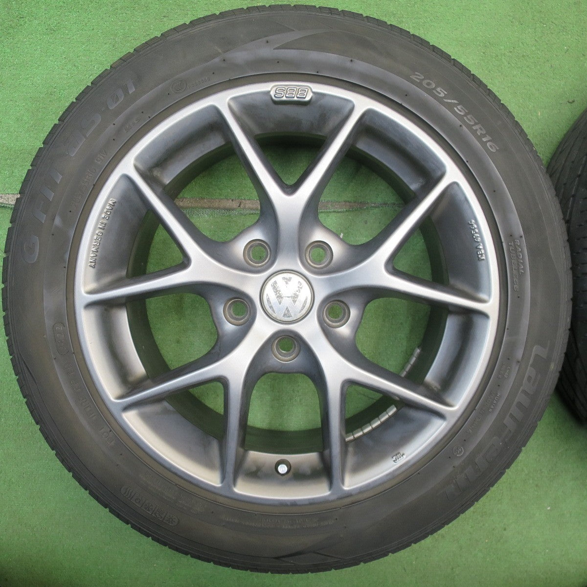 バリ溝！22年！9分★ワーゲン 等 BBS SR011 205/55R16 ラウフェン G FIT as-01 16インチ PCD112/5H★6052202NJノ
