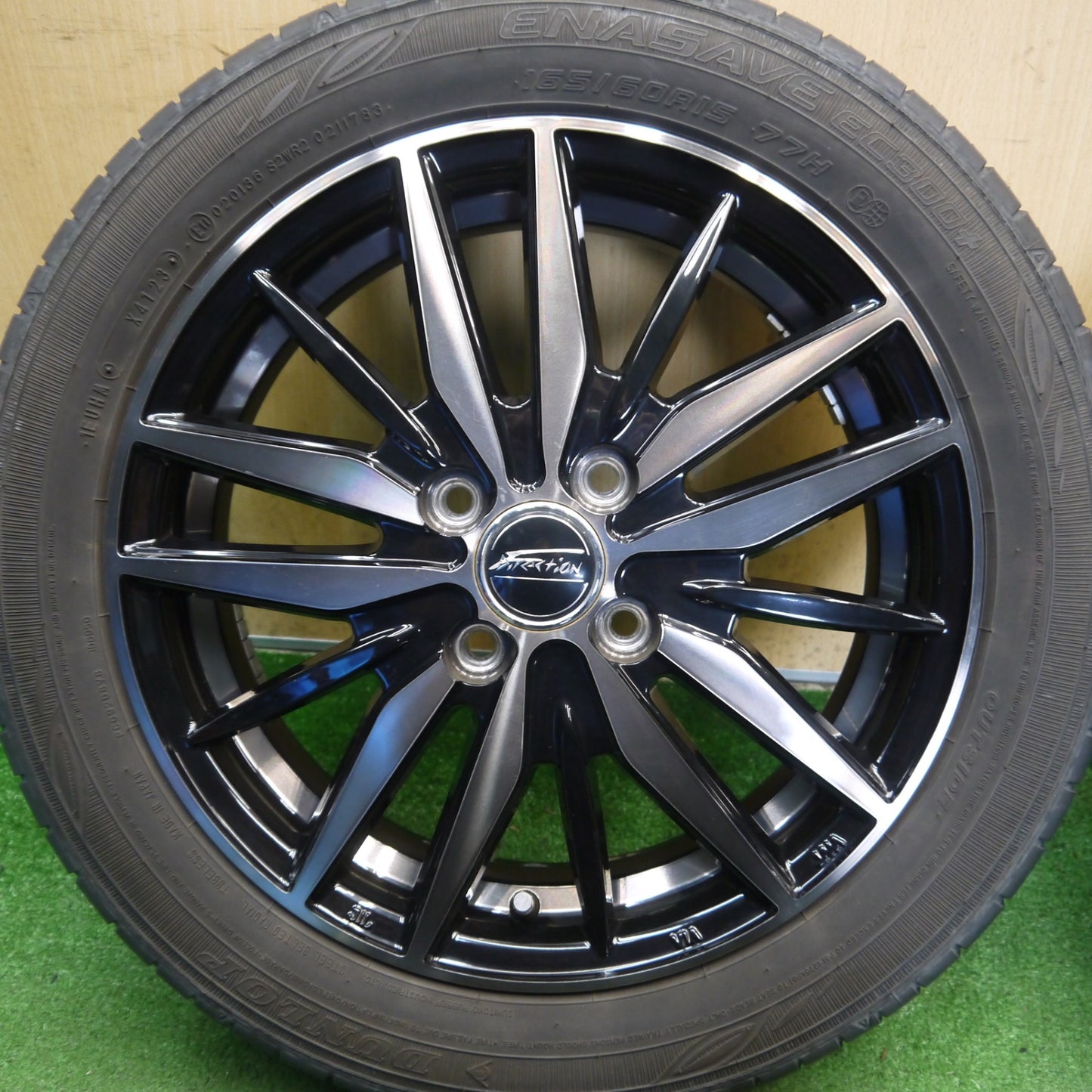 キレイ！23年★165/60R15 ダンロップ エナセーブ EC300+ F-DIRECTION Fディレクション 15インチ 軽サイズ ハスラー 等 PCD100/4H★6060901Hノ
