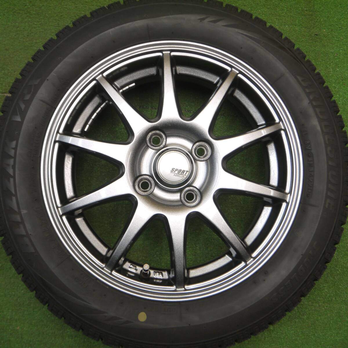 キレイ★スタッドレス 155/65R14 ブリヂストン ブリザック VRX SPORT ABELIA スポルト アベリア PCD100/4H★5012003Hス