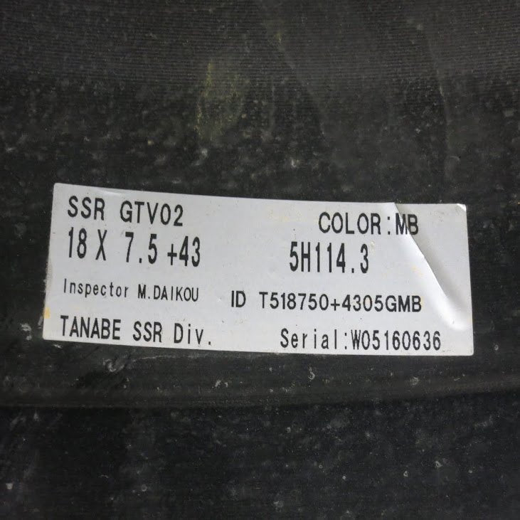 バリ溝！26年！キレイ！9.5分◎SSR GTV02 TANABE 215/45R18 ミシュラン プライマシー5 タナベ 18インチ PCD114.3/5H◎6070805Hノ