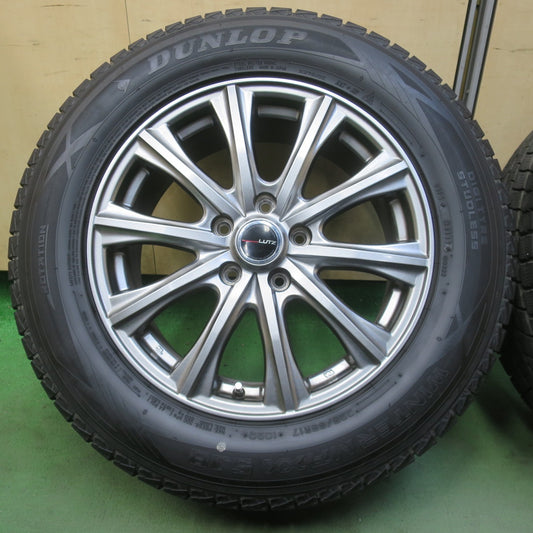 バリ溝！キレイ！9.5分◎スタッドレス 225/65R17 ダンロップ ウインターマックス SJ8 LUTZ 社外 アルミ 17インチ PCD114.3/5H◎6100903イス