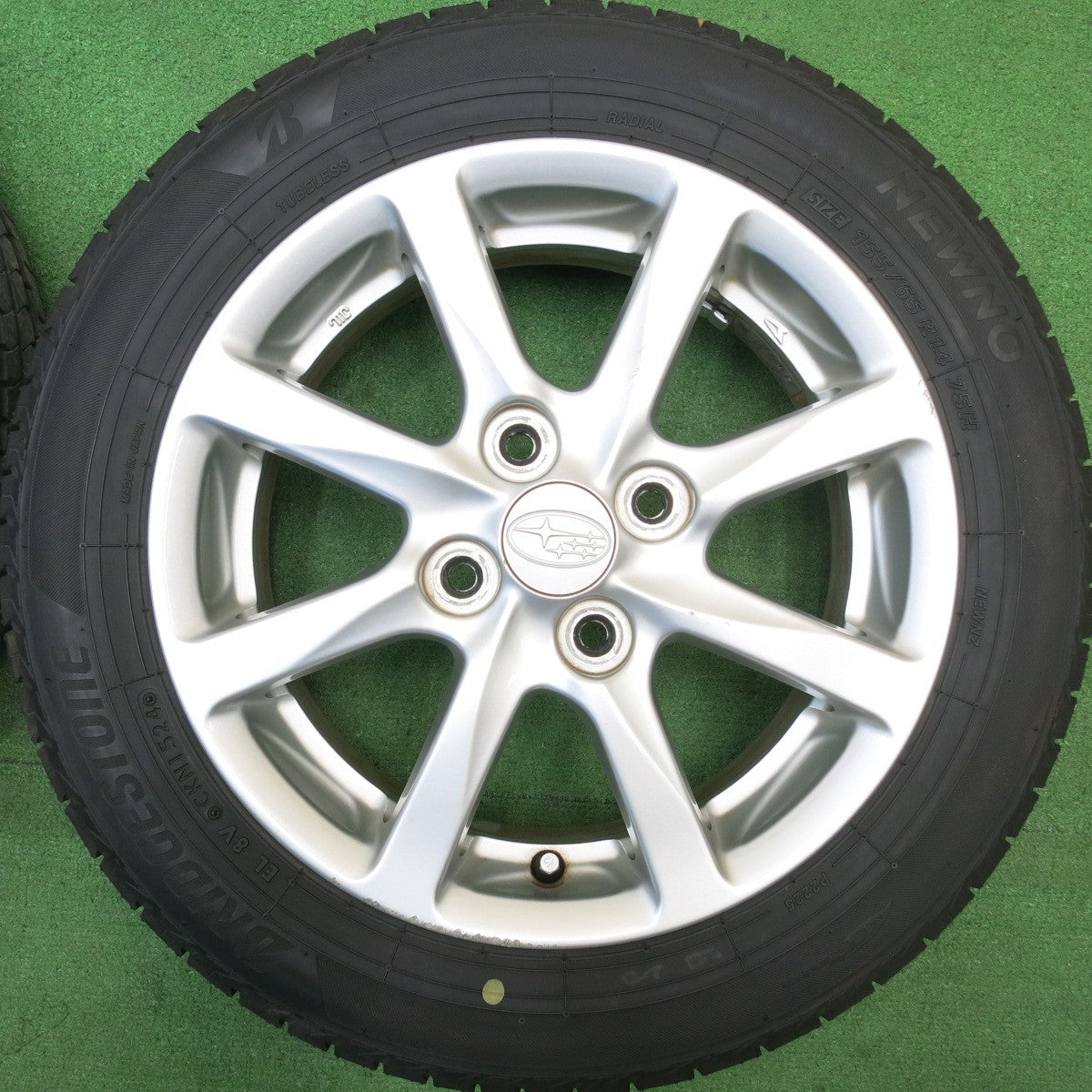 バリ溝！24年！9分★ダイハツ ムーヴ タント 純正 155/65R14 ブリヂストン NEWNO ニューノ 14インチ PCD100/4H★6022607HAノ