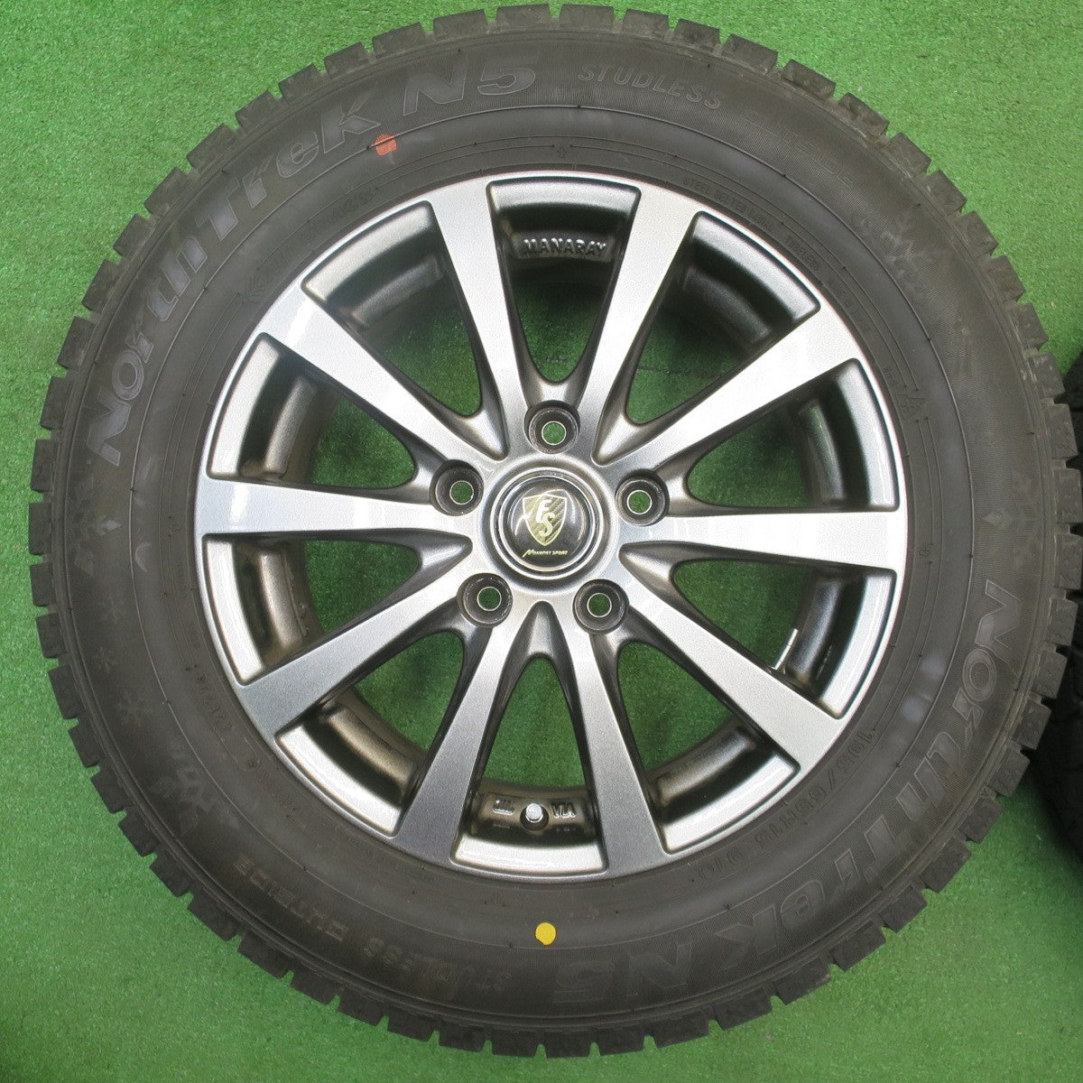 バリ溝！22年！9.5分★スタッドレス 195/65R15 オートバックス ノーストレック N5 MANARAY SPORT マナレイ スポーツ 15インチ PCD114.3/5H★5112104NJス