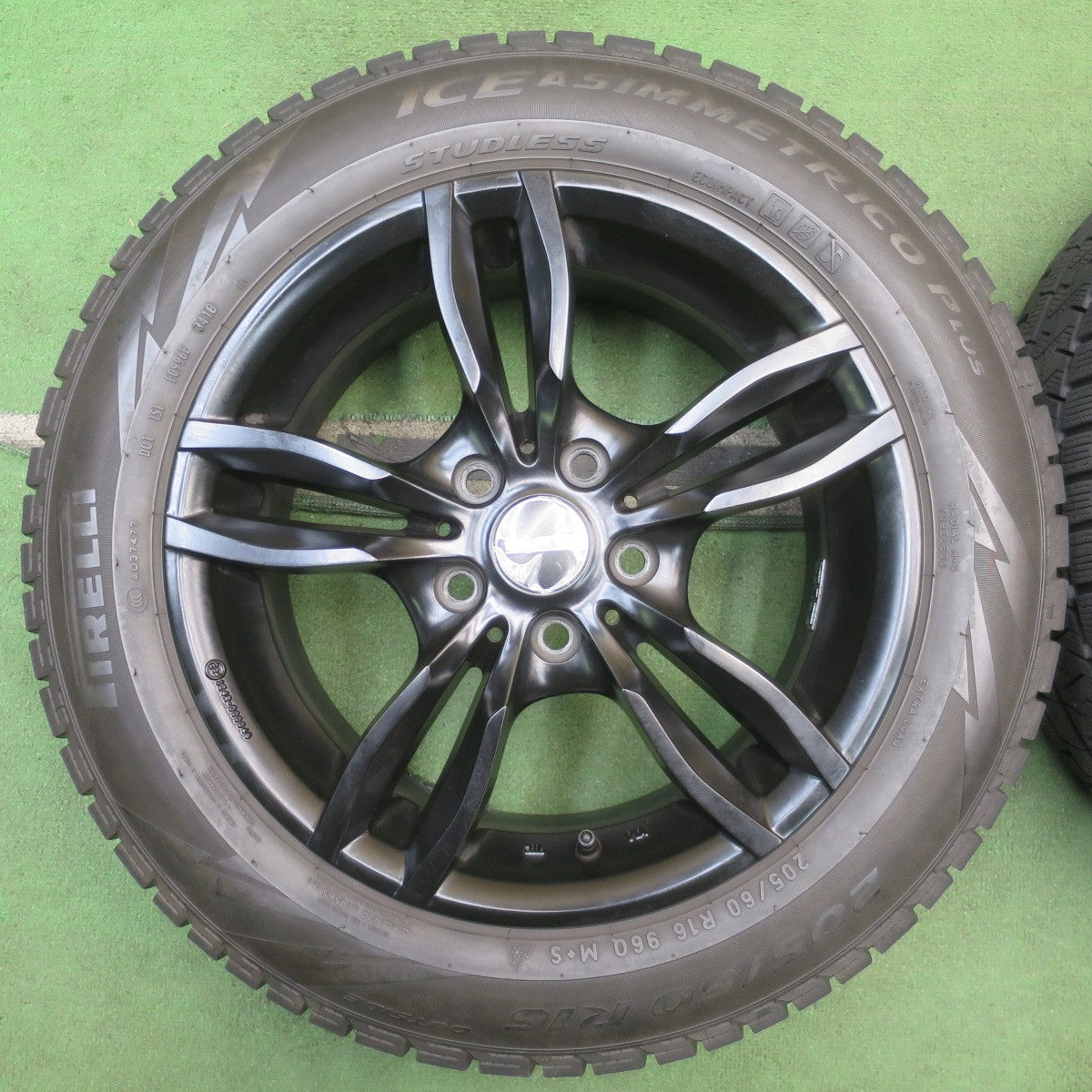 バリ溝！9分★BMW 等 MAK LUFT 205/60R16 スタッドレス ピレリ アイスアシンメトリコ プラス 16インチ PCD112/5H★5093008NJス