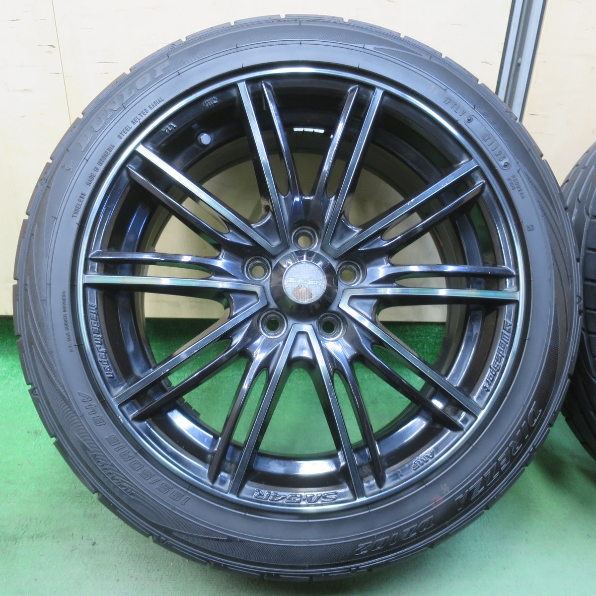 バリ溝！25年！9.5分★シエンタ 等 WedsSport SA-54R 195/50R16 ダンロップ DIREZZA DZ102 ウェッズスポーツ ディレッツァ 16インチ PCD100/5H★6043009イノ