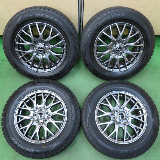 [送料無料] バリ溝！21年！キレイ！9.5分★プリウス 等 195/65R15 スタッドレス ダンロップ ウインターマックス WM02 Exceeder エクシーダー 15インチ PCD100/5H★5012809イス