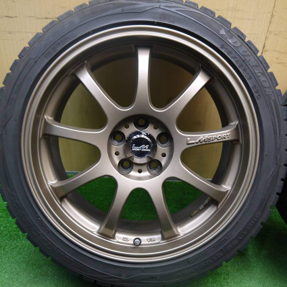 4本★プリウス 等 LM SPORT レアマイスター 215/45R17 スタッドレス ダンロップ WM01 PCD100/5H★5032505Hス
