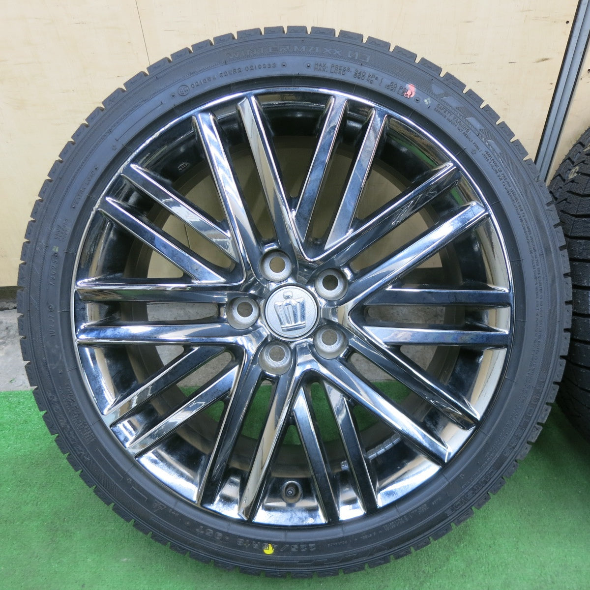 ほぼ未使用！25年★トヨタ 210系 クラウン アスリート 純正 225/45R18 スタッドレス ダンロップ ウインターマックス 03 18インチ PCD114.3/5H★6012304ナス