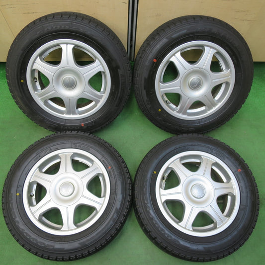 [送料無料] バリ溝！9.5分以上★スタッドレス 175/70R14 グッドイヤー アイスナビ ZEA2 社外 アルミ 14インチ PCD100 114.3/4H マルチ★5011601イス