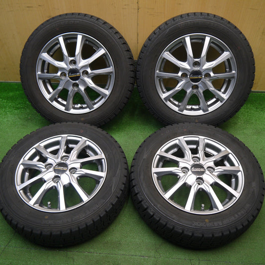 バリ溝！キレイ！8.5分★スタッドレス 155/65R13 ダンロップ ウインターマックス WM02 Euromax ユーロマックス 13インチ PCD100/4H★6022504Hス