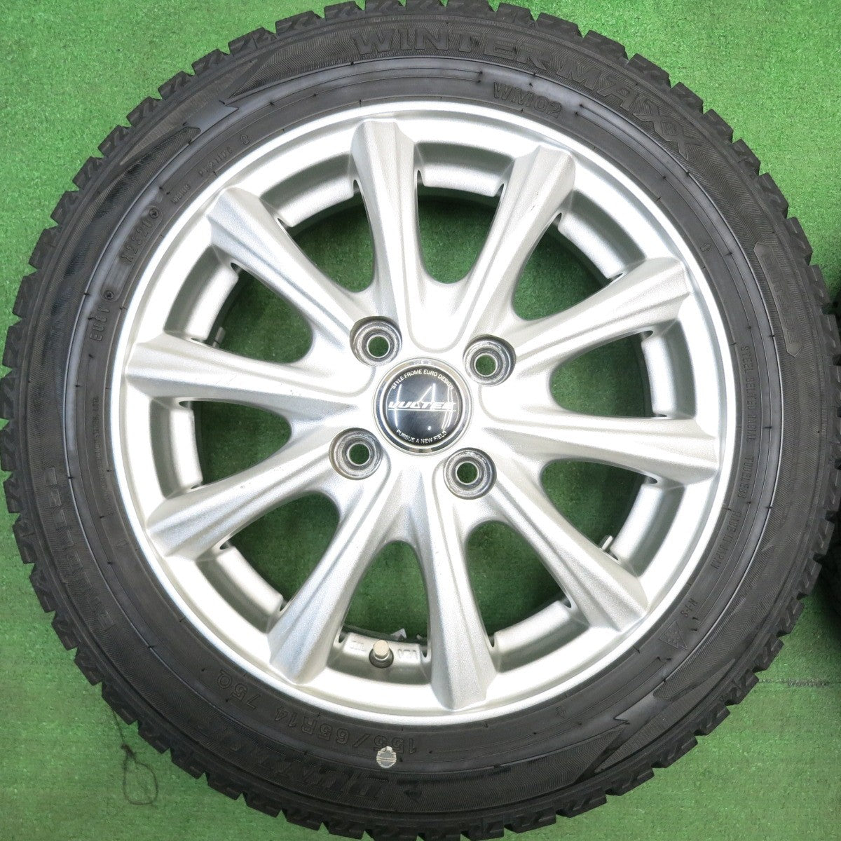 バリ溝！9分★スタッドレス 155/65R14 ダンロップ ウインターマックス WM02 VULTEE 14インチ PCD100/4H★6022811HAス