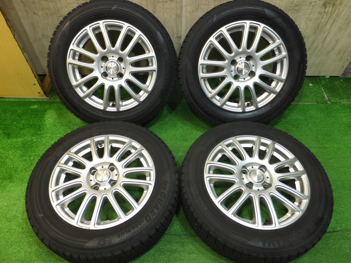 [送料無料] キレイ★スタッドレス 175/65R15 ヨコハマ アイスガード iG50 プラス Espider 社外 アルミ 15インチ PCD100★2080301Hス