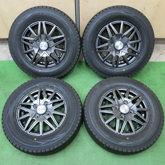 バリ溝！9.5分★スタッドレス 145R12 6PR ダンロップ ウインターマックス SV01 Humanline ヒューマンライン 12インチ PCD100/4H★5042204ナス