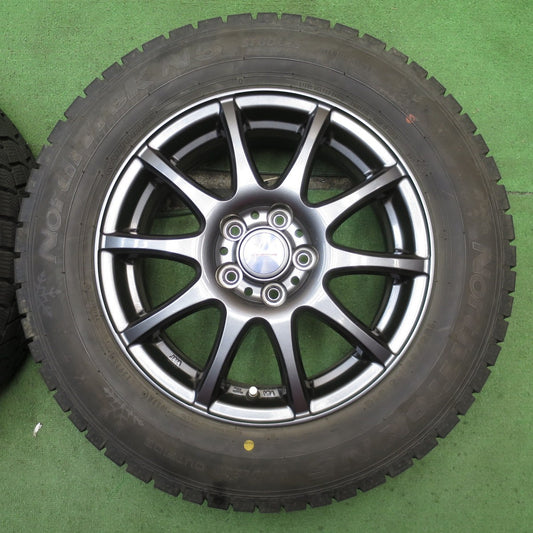 バリ溝！23年！キレイ！9.5分◎プリウス 等 195/65R15 スタッドレス オートバックス ノーストレック N5 VELVA CHARGE ヴェルヴァ 15インチ PCD100/5H◎6090703NJス