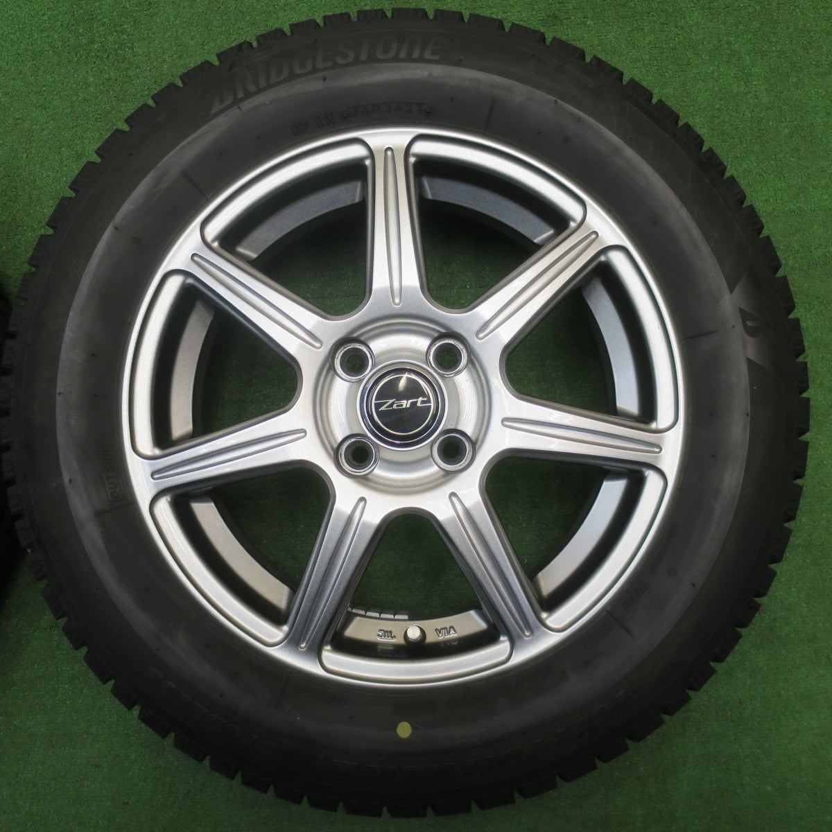 バリ溝！21年！キレイ！9分★スタッドレス 185/65R15 ブリヂストン アイスパートナー2 Zart R7 社外 アルミ 15インチ PCD100/4H★5120409NJス