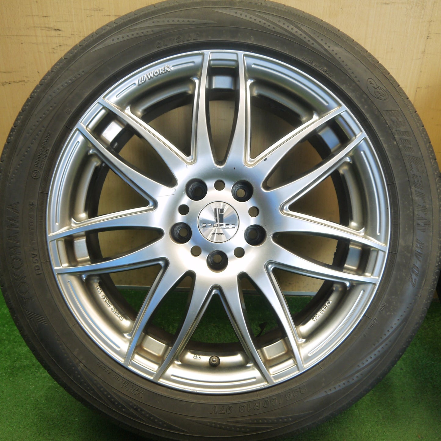 4本価格◎WORK SPORBO DURATA 235/50R18 ヨコハマ ブルーアース RV-02 ワーク スポルボ デュラータ 18インチ PCD114.3/5H◎6063003Hノ