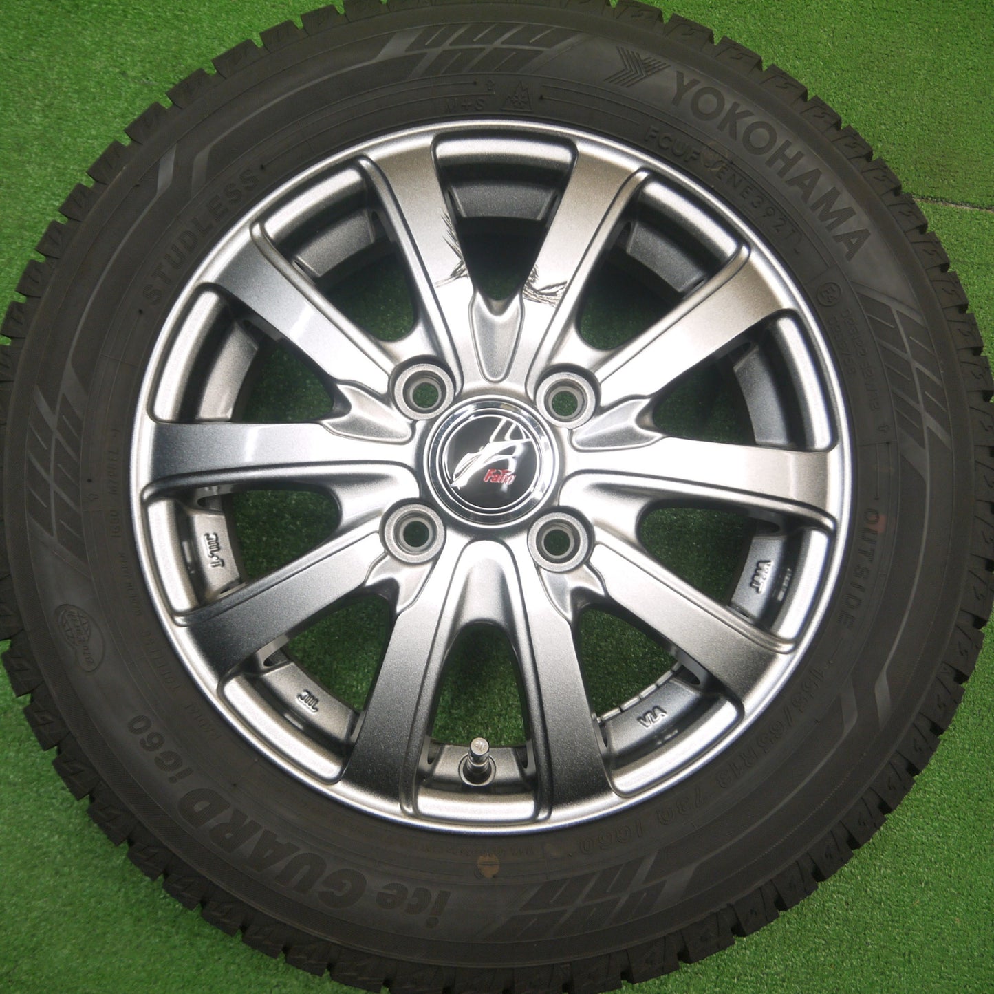 [送料無料] バリ溝！21年！キレイ！9.5分以上★スタッドレス 155/65R13 ヨコハマ アイスガード iG60 Fang ファング 13インチ PCD100/4H★4102301Hス