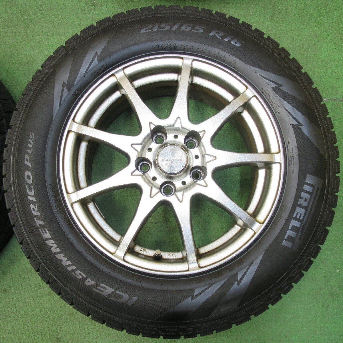 4本価格 21年★スタッドレス 215/65R16 ピレリ アイスアシンメトリコ プラス ZACK Sport-9 MONZA PCD114.3/5H★5012714イス
