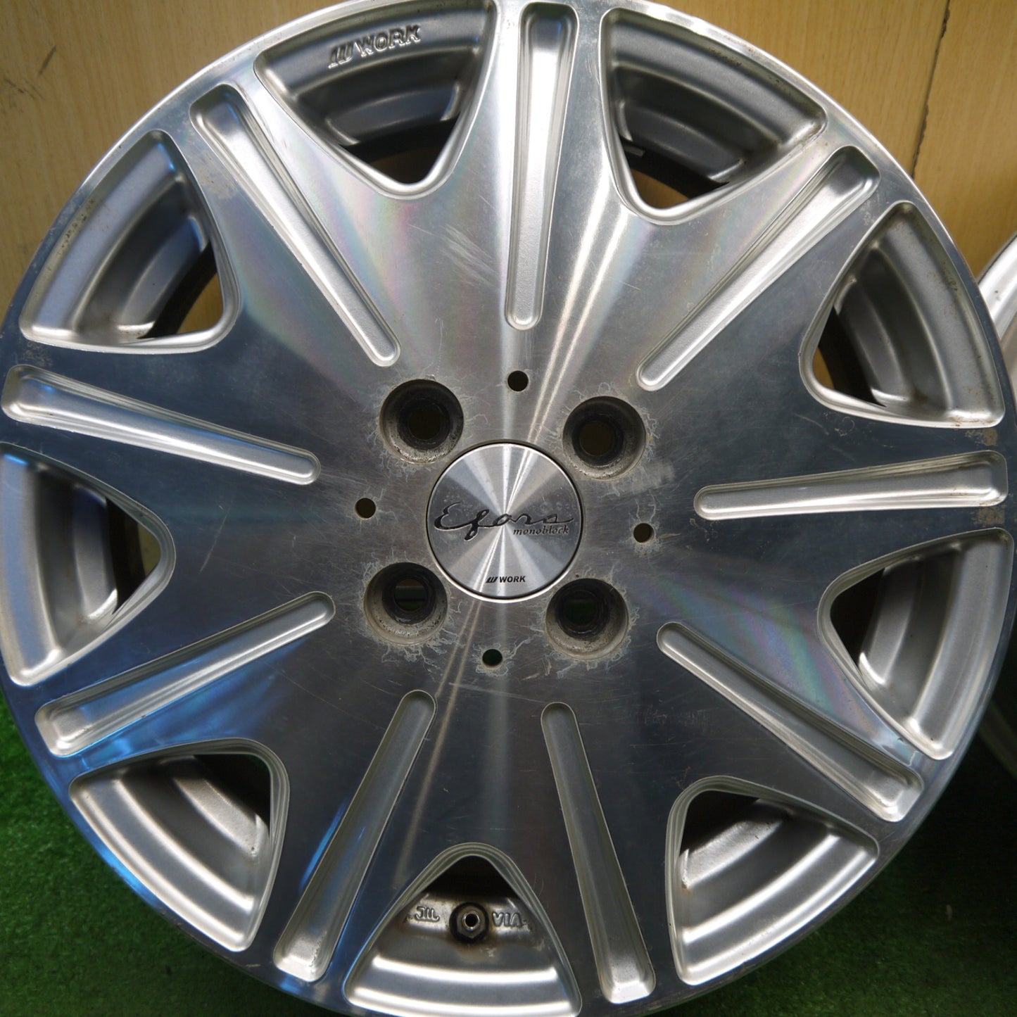 4本価格★WORK Efors Monoblock ワーク イーフォース モノブロック 15インチ ホイール 15×5JJ PCD100/4H★5100607Hホ